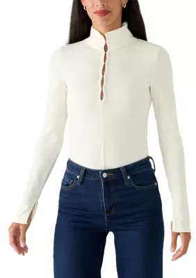 Long Sleeve Mock Neck Bodysuit by Hudson Jeans