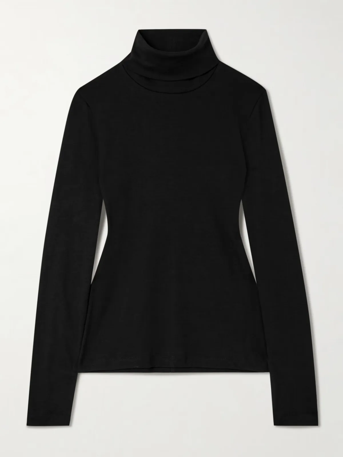 - Dinah Ribbed Organic Cotton-jersey Turtleneck Top -