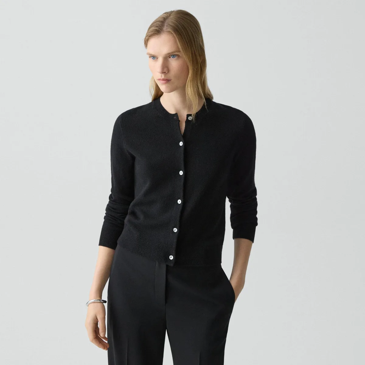 Crewneck Cardigan in Cashmere by Theory