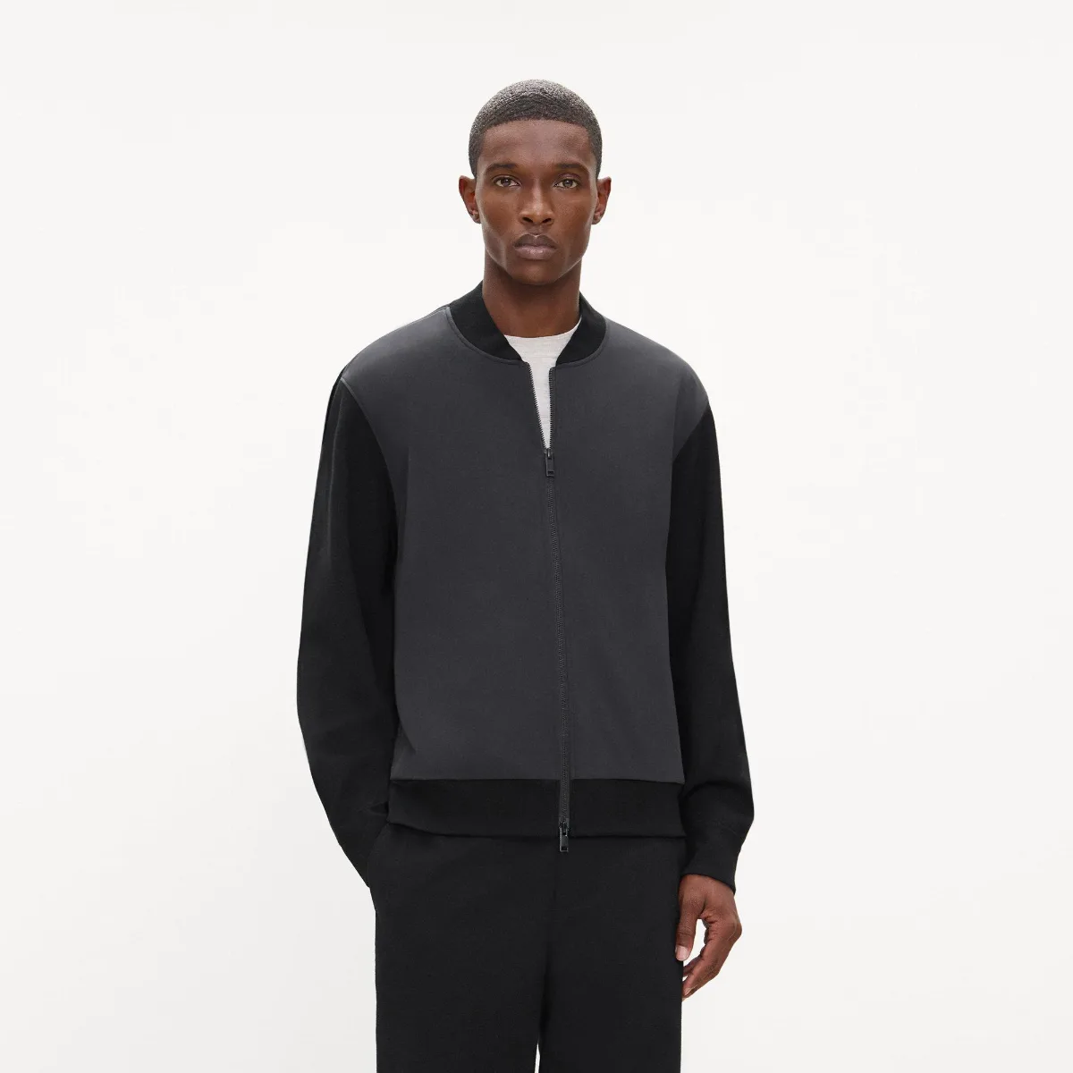 Bomber Cardigan in Light Bilen by Theory