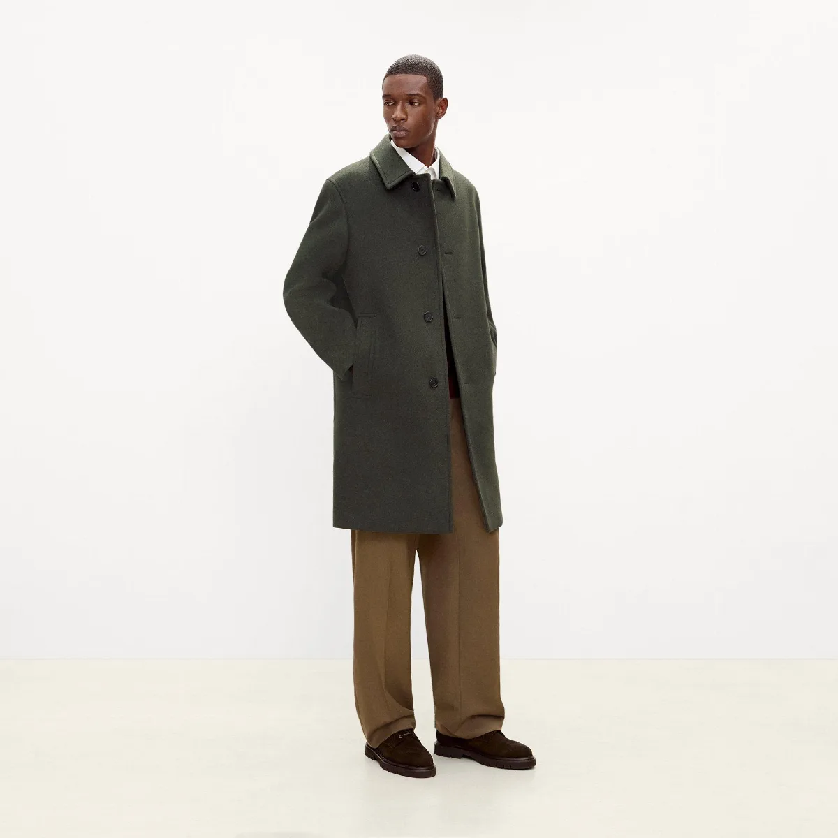 Balmacaan Coat in Plush Melton