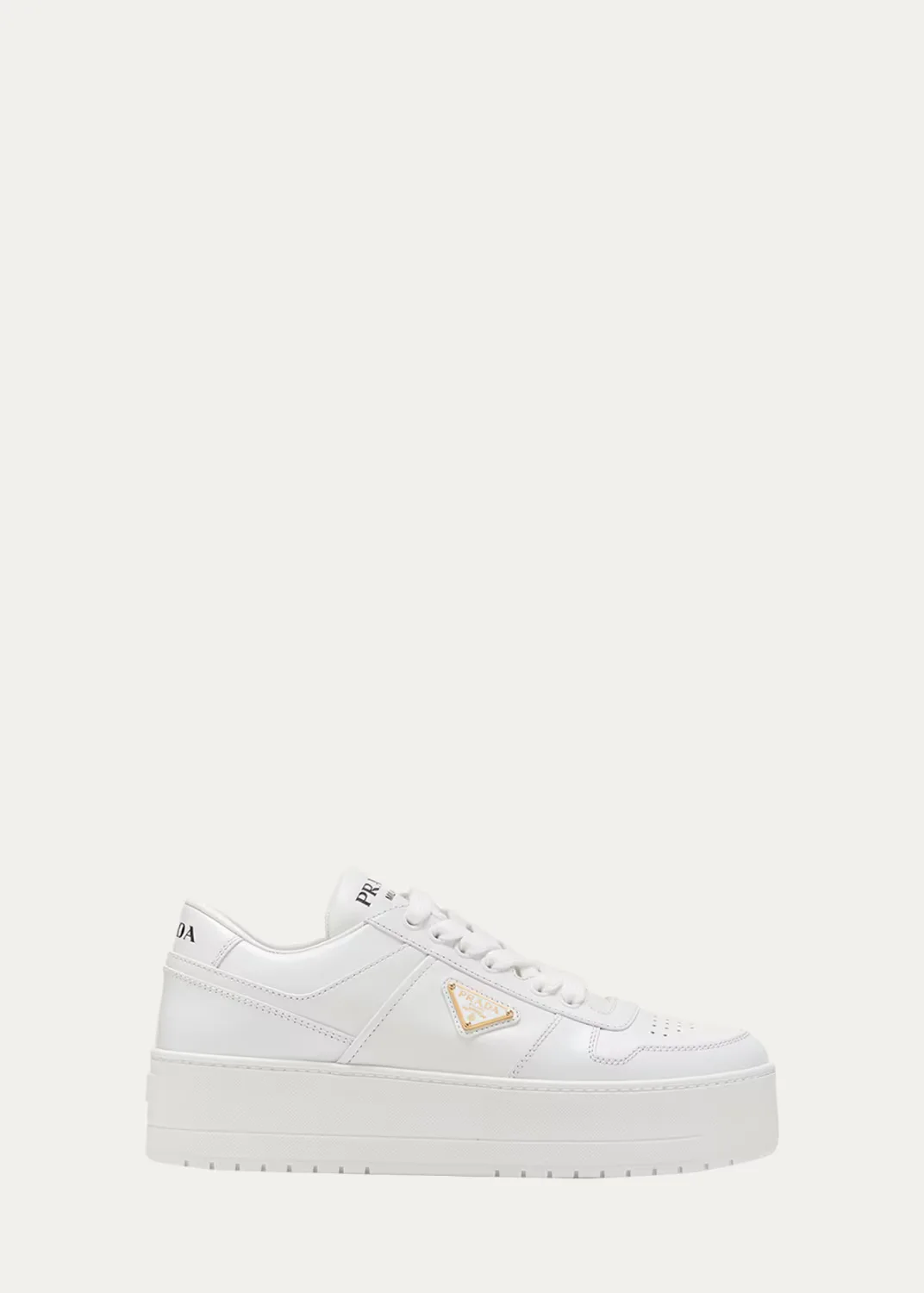 Downtown Leather Low-Top Sneakers by Prada