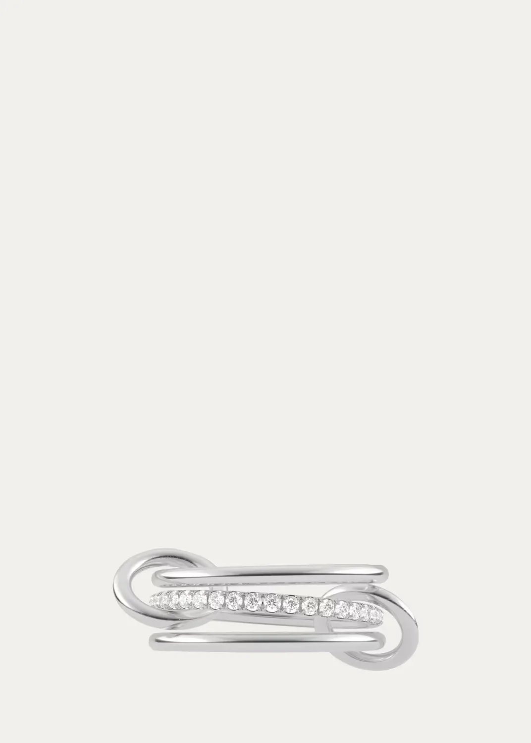 Sonny Silver Three-Link Ring by Spinelli Kilcollin