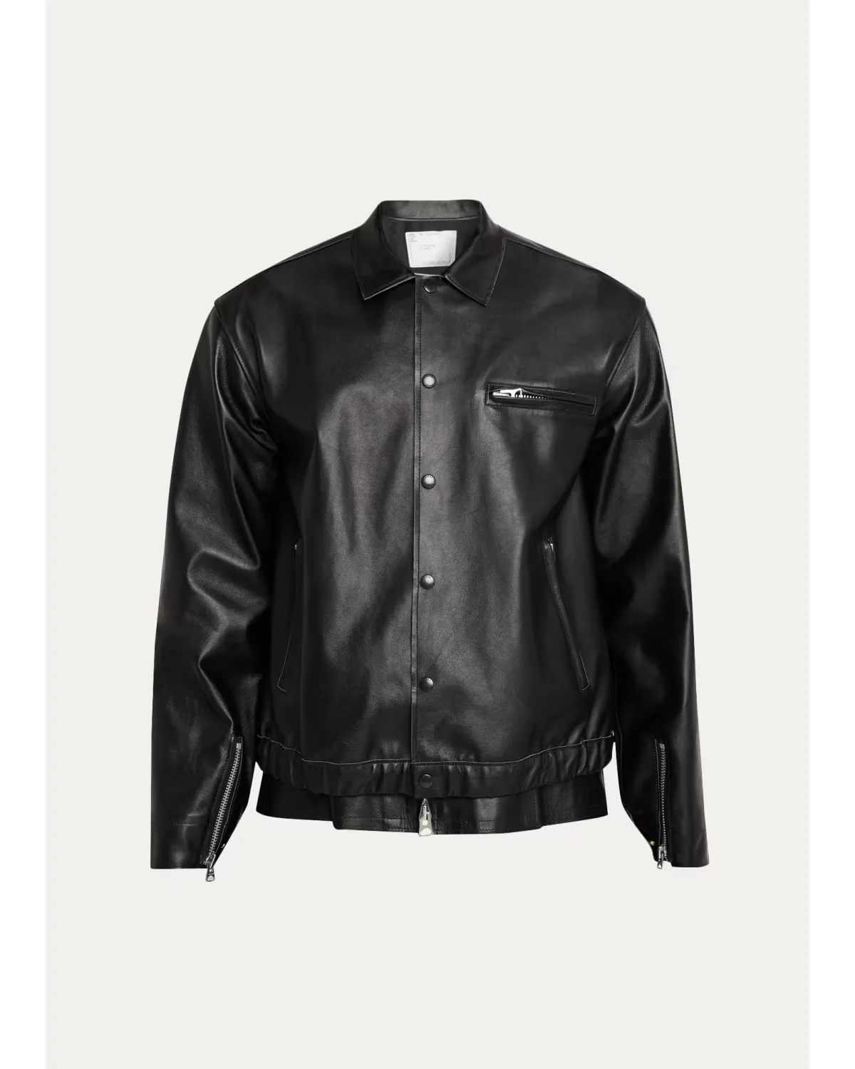 Shiny Leather Jacket by Sacai