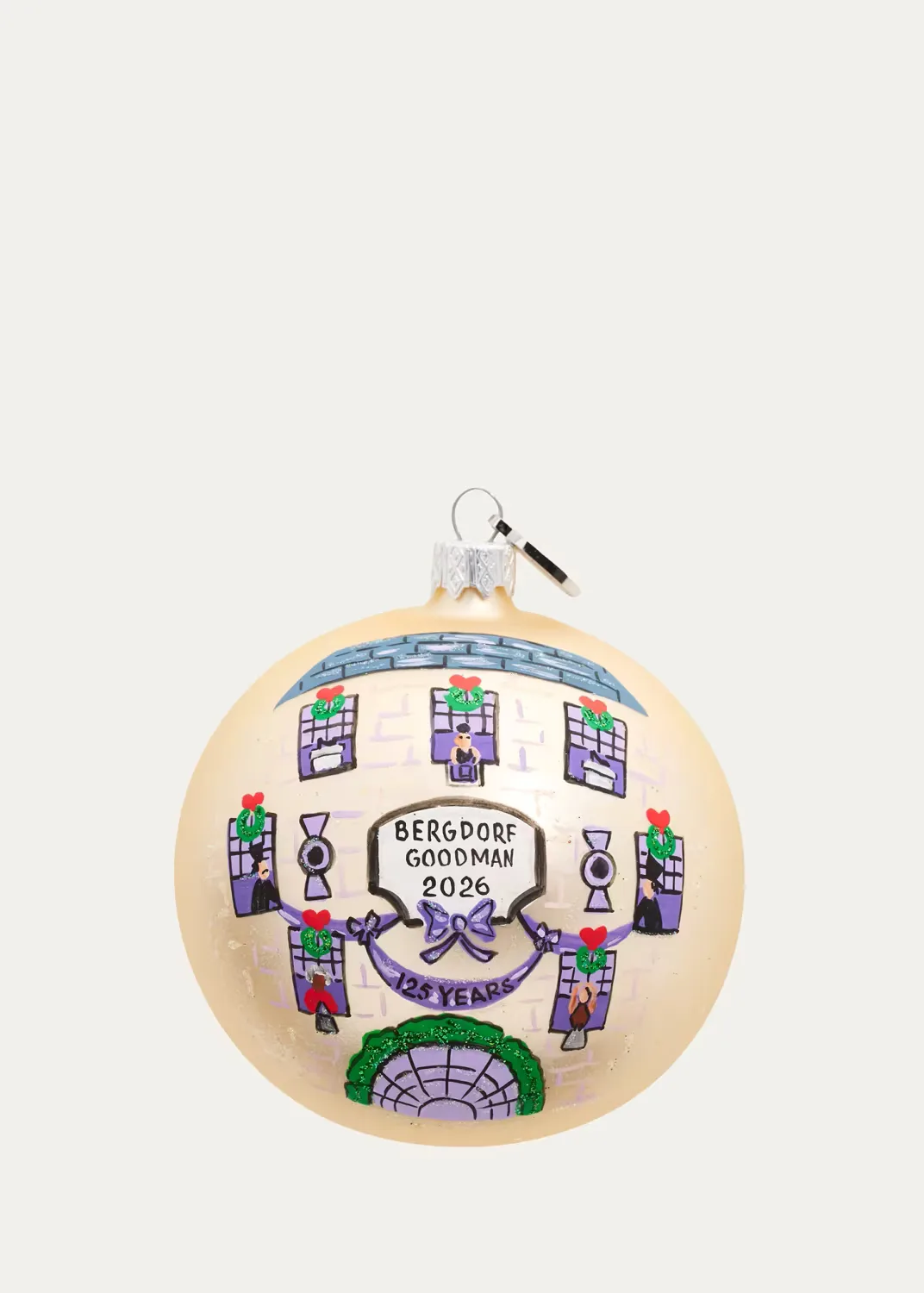 Bergdorf Goodman Windows 125th Anniversary Christmas Ornament by Michael Storrings