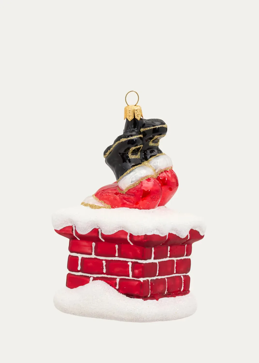 Glass Chimney Santa Ornament by Impuls