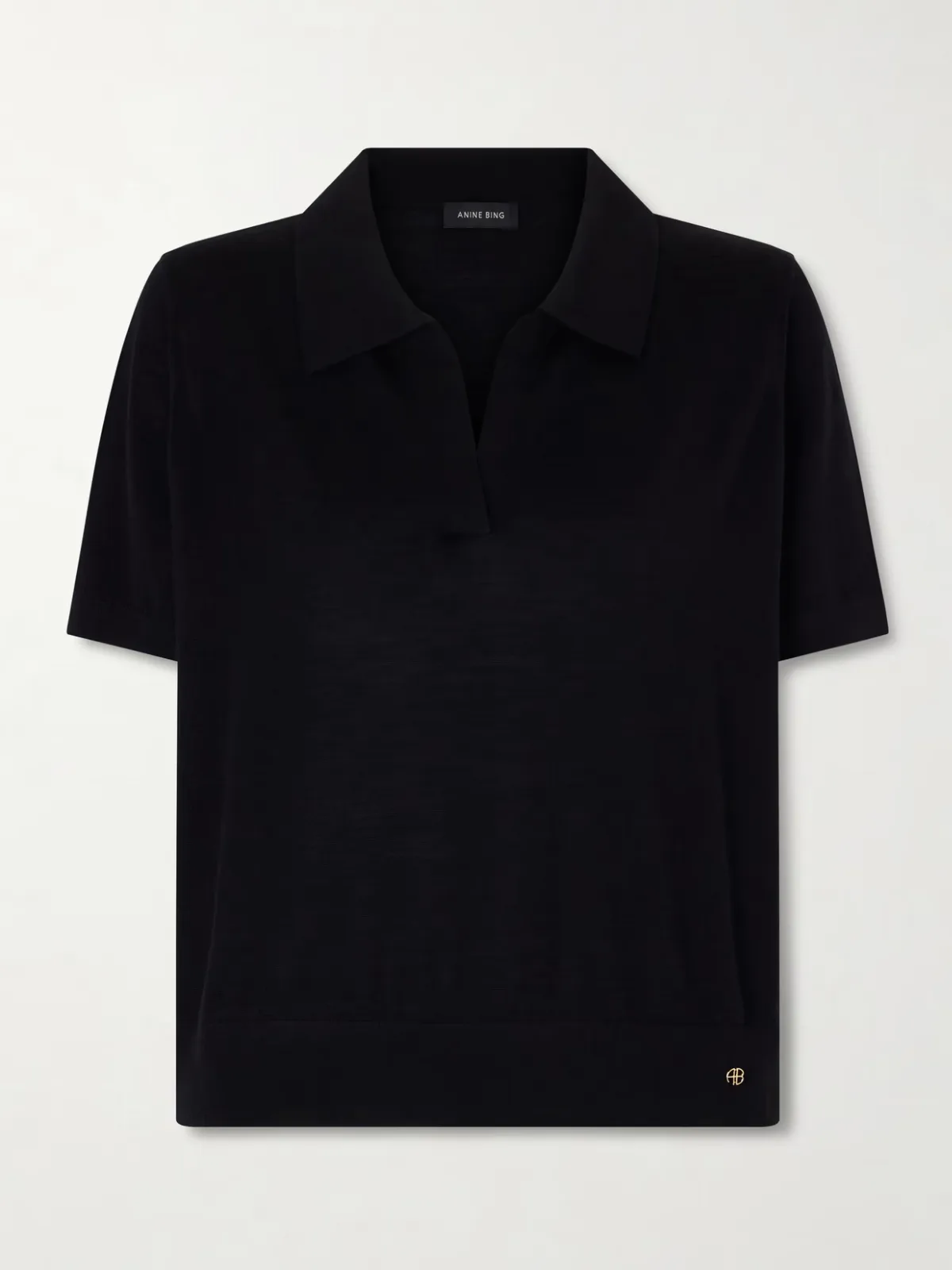 - Merino Wool And Cashmere-blend Polo Shirt -