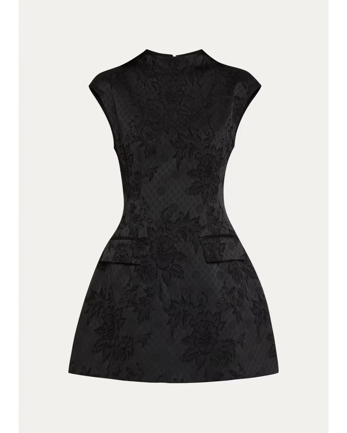 Haworth Mock-Neck Jacquard Mini Dress by Veronica Beard
