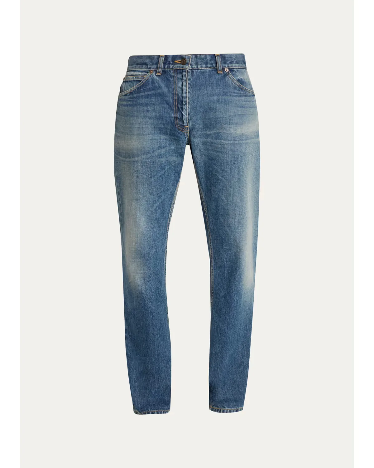 Dinni Low-Rise Straight-Leg Jeans by The Row