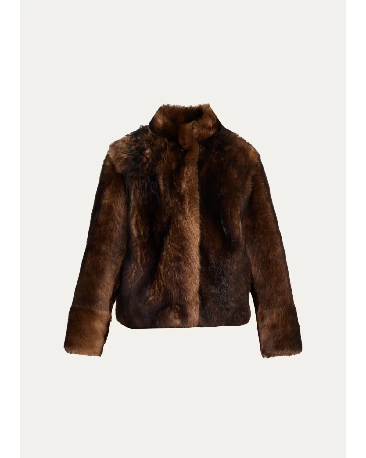 Lamb Shearling Short Coat by Yves Salomon