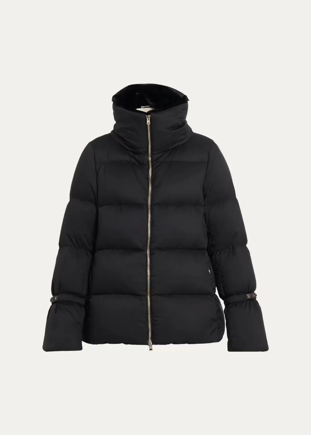 Quilted Faux Fur-Collar Puffer Jacket