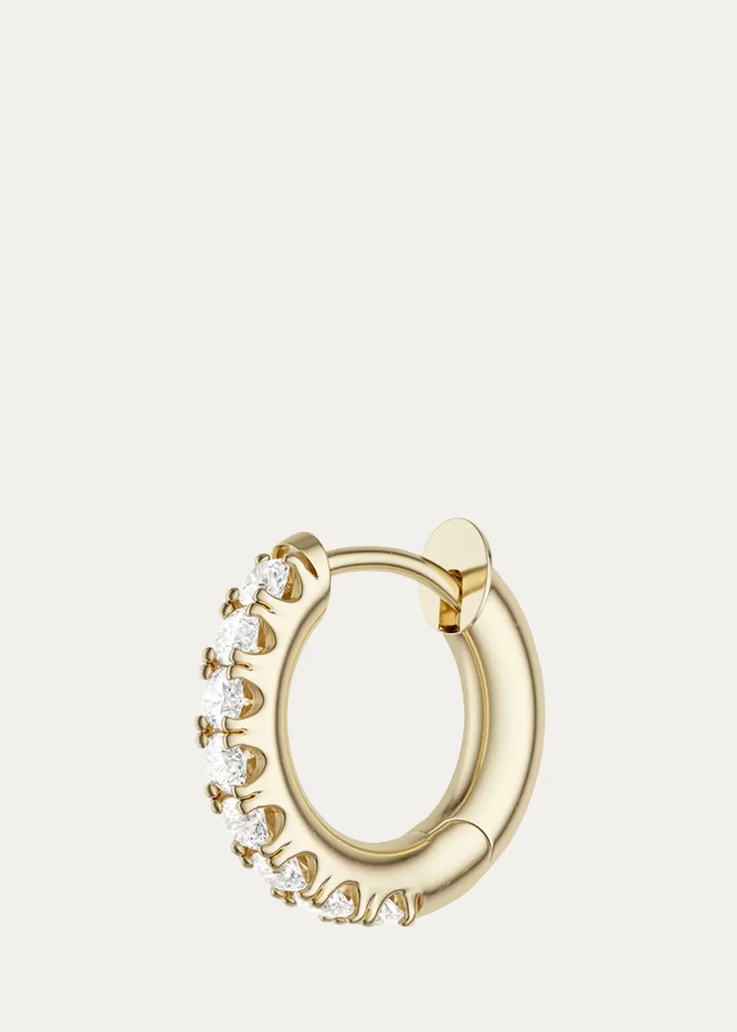 18K Gold Diamond Single Microhoop Earring by Spinelli Kilcollin