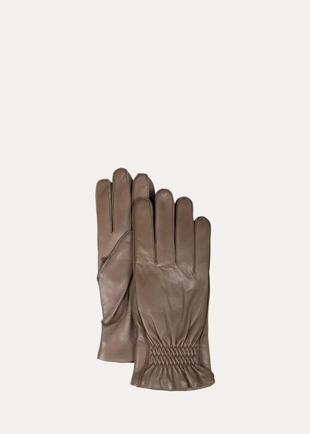 Leather & Cashmere Gloves by Bergdorf Goodman