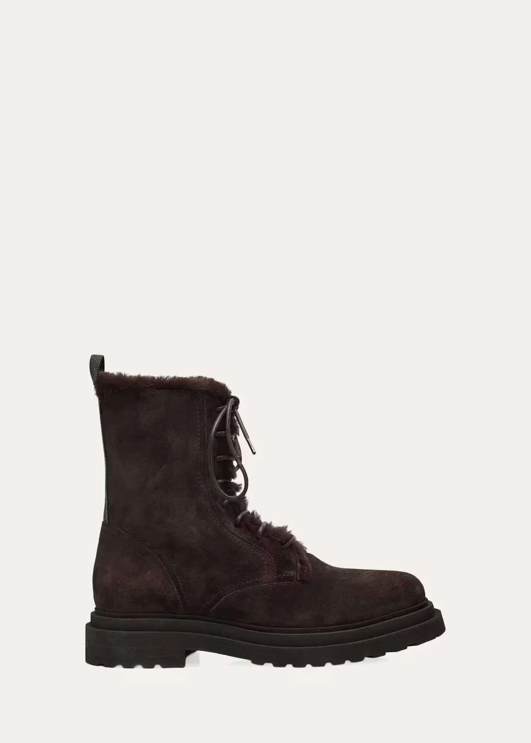 Monili-Trim Suede Ankle Boots by Brunello Cucinelli