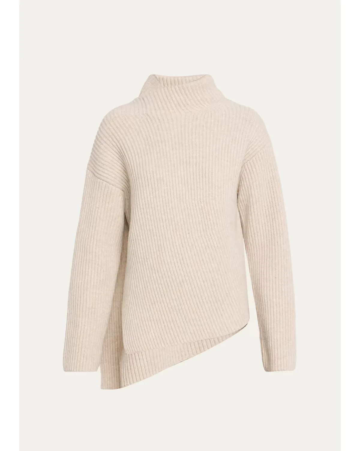 Draped Rib-Knit Shawl Sweater by Vince