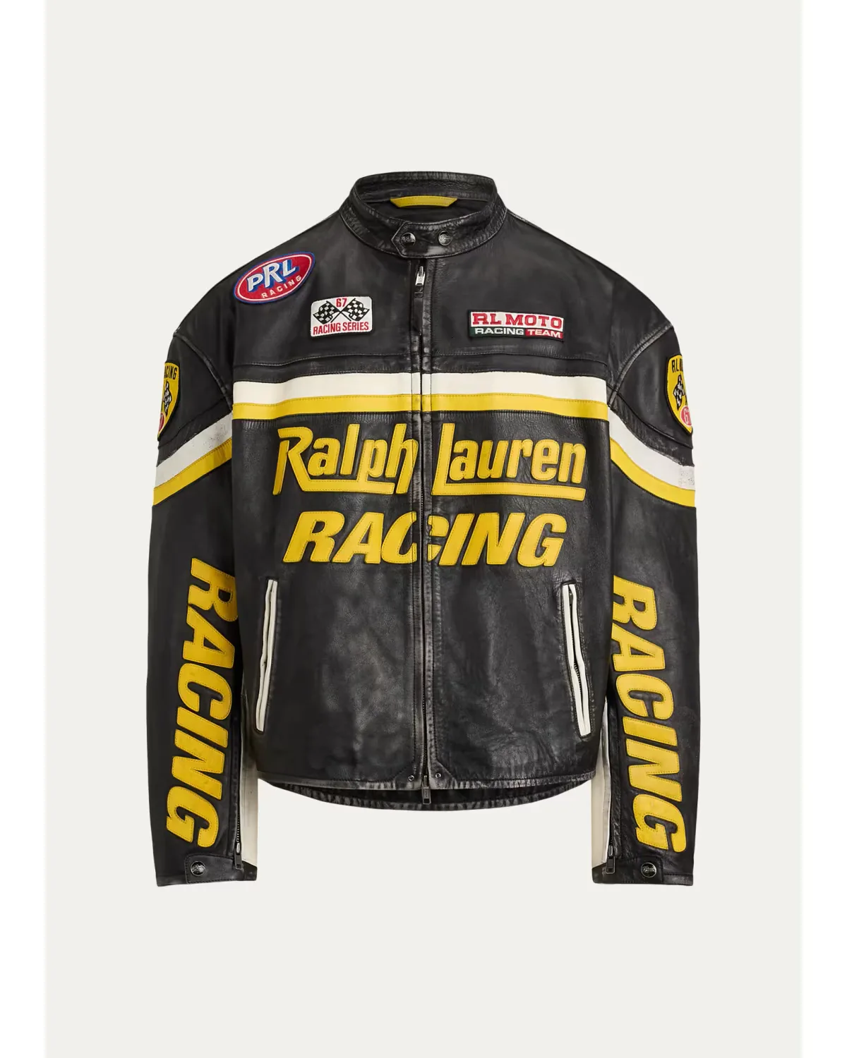 Leather Racing Jacket by Polo Ralph Lauren