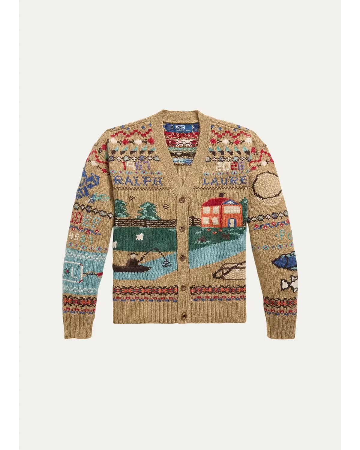 Relaxed Fit Scenic Wool Cardigan by Polo Ralph Lauren