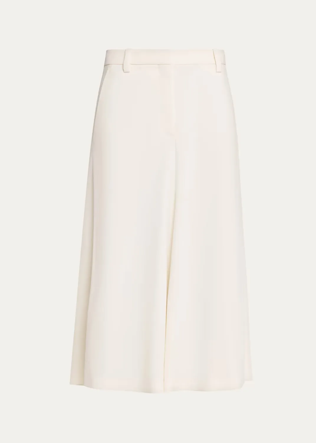 Couture Wool Gabardine A-Line Midi Skirt