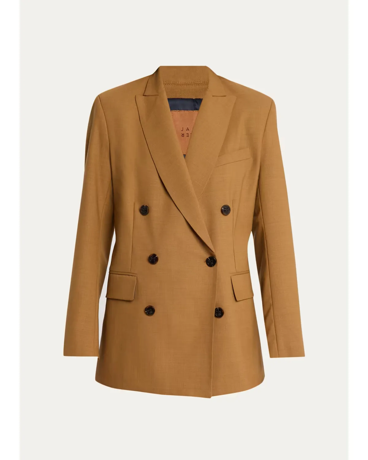 The Double-Breasted Wool Stretch Blazer Jacket by Jamie Haller