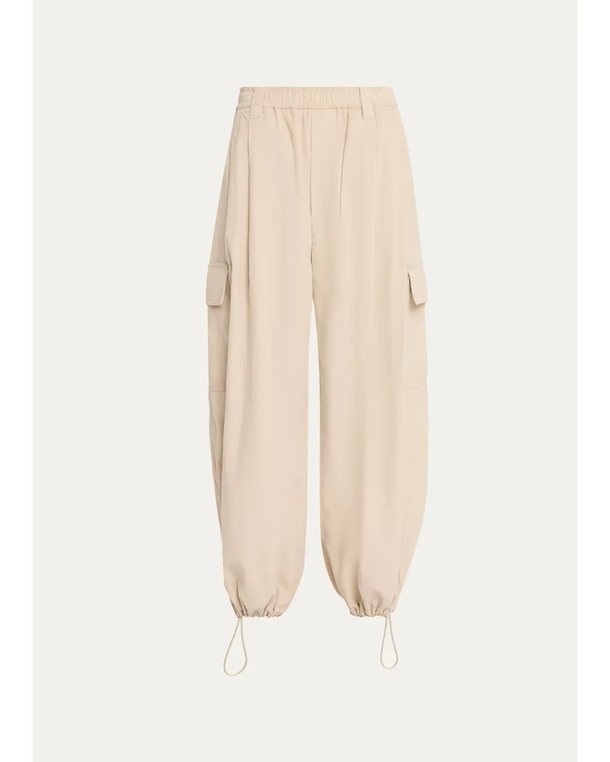 Cotton-Cashmere Corduroy Baggy Wide-Leg Cargo Pants by Brunello Cucinelli