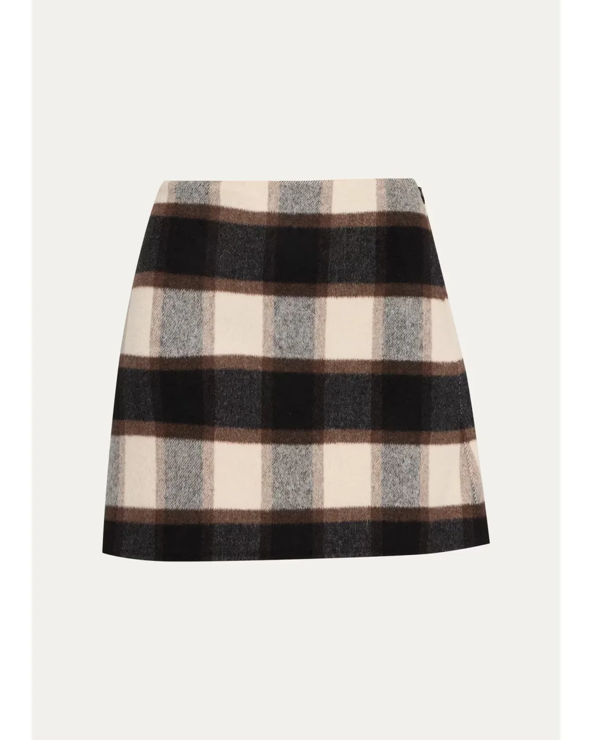 Wool Plaid Mini Skirt by Theory