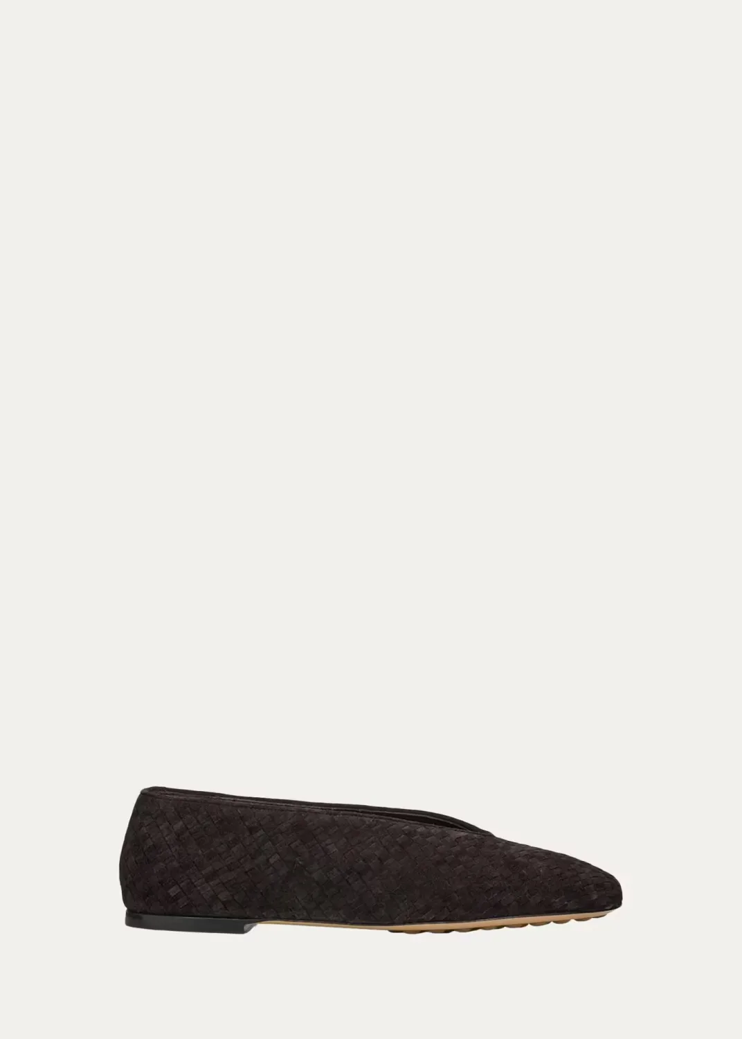 Rosa Intrecciato Suede Ballerina Flats