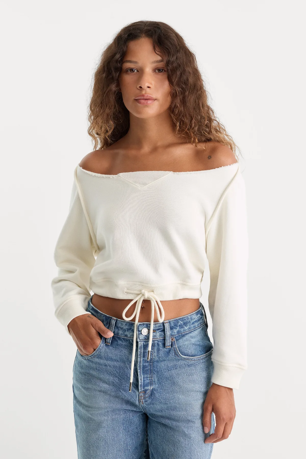 The French Terry Tie Sweatshirt by Khlo Kardashian by GOOD AMERICAN