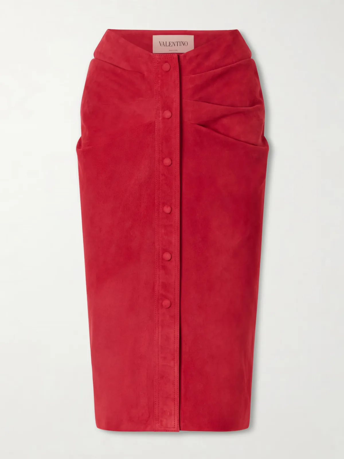 - Gathered Suede Midi Skirt - IT42