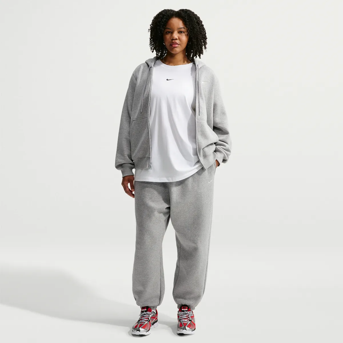 Studio Fleece Medium Weight Oversized High-Rise Cuffed Pants by Nike