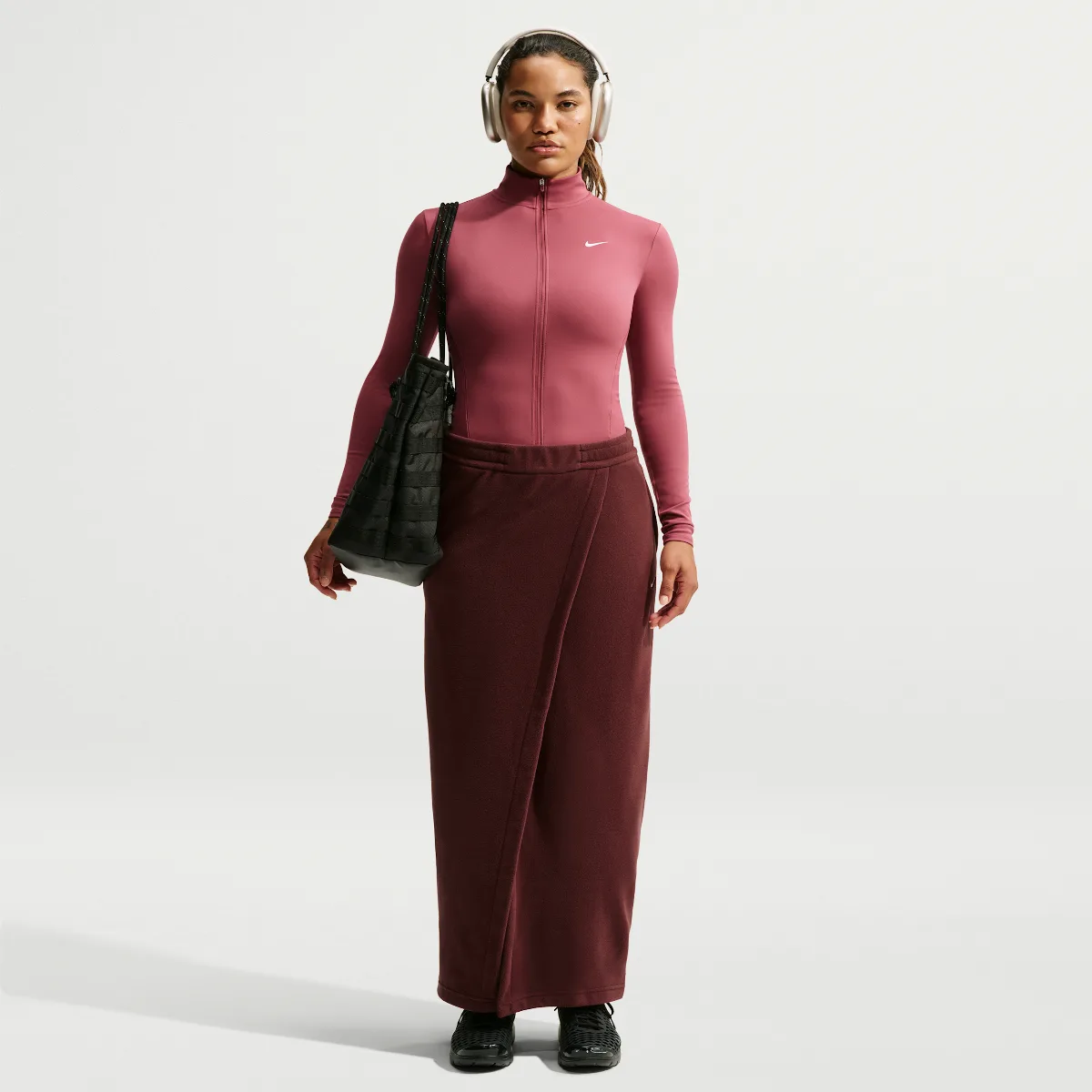 One Therma-FIT Mid-Rise Fleece Maxi Skirt by Nike
