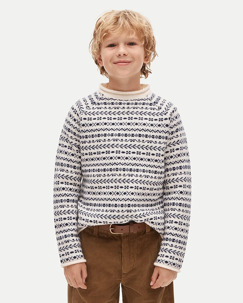 1988 Rollneck Sweater in Fair Isle Lambswool Blend by J.Crew