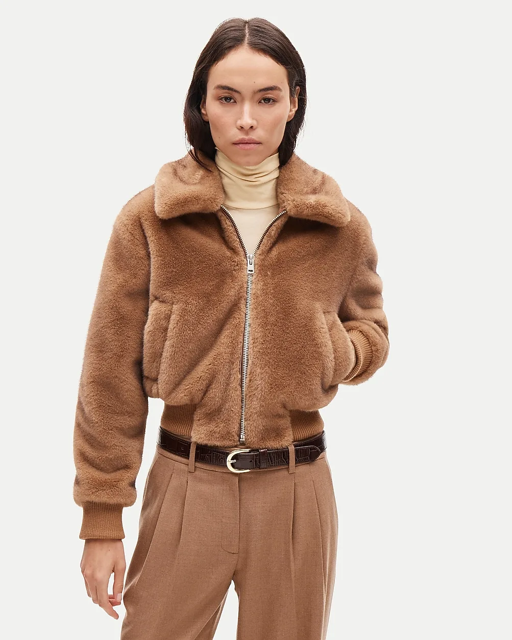 Bomber Jacket in Faux Fur by J.Crew