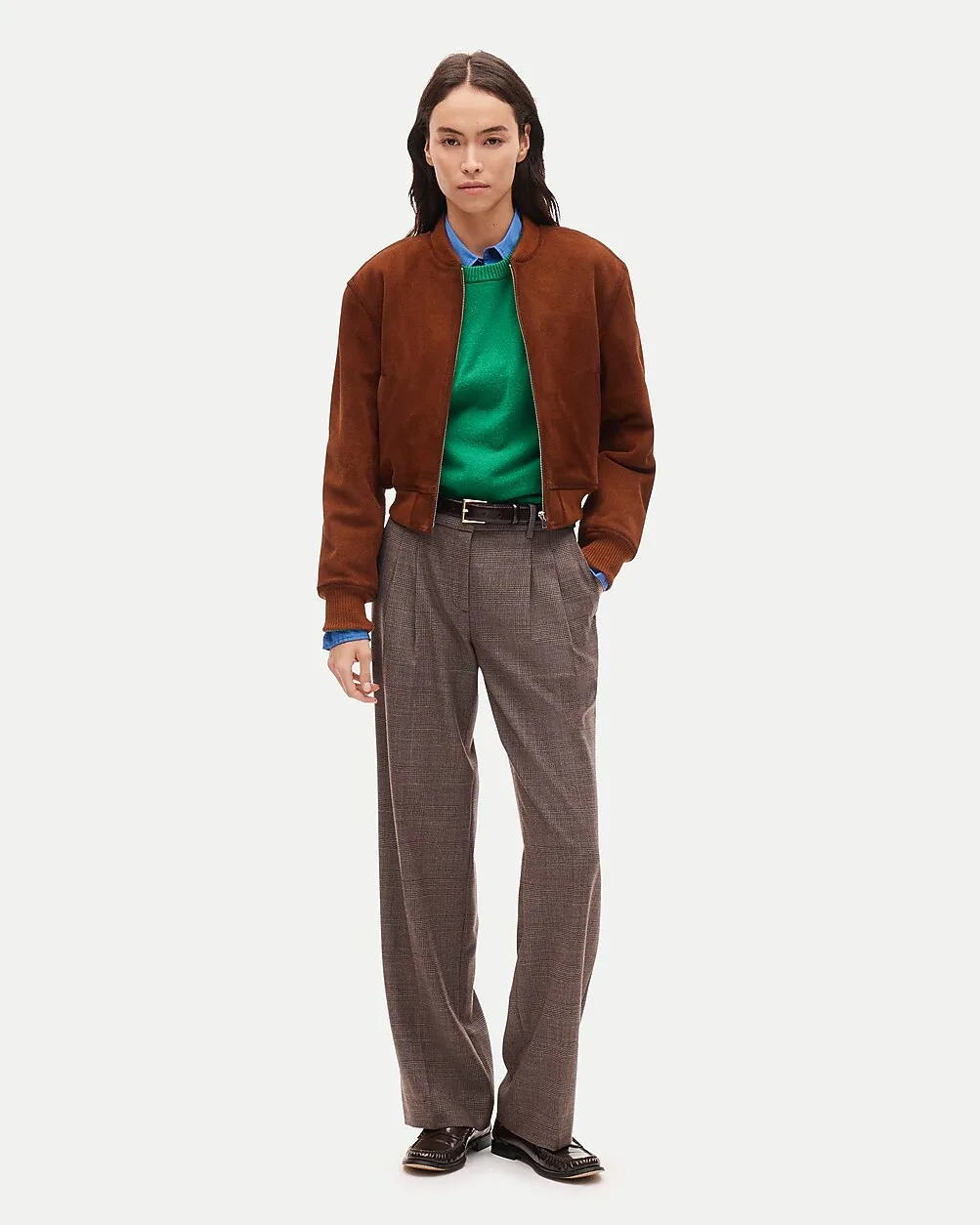 Essential Trouser in Plaid Wool-Blend Flannel by J.Crew