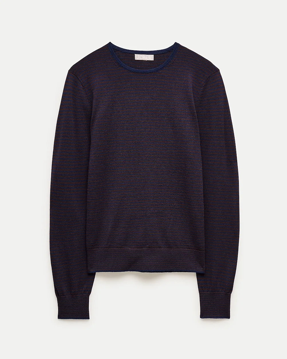 Clair Crewneck Sweater in Striped Merino Wool by J.Crew