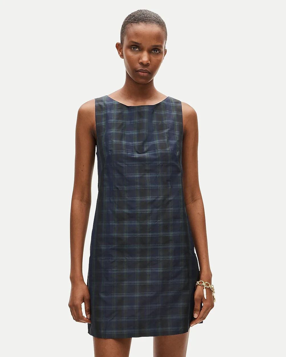 Shift Dress in Tartan Taffeta by J.Crew