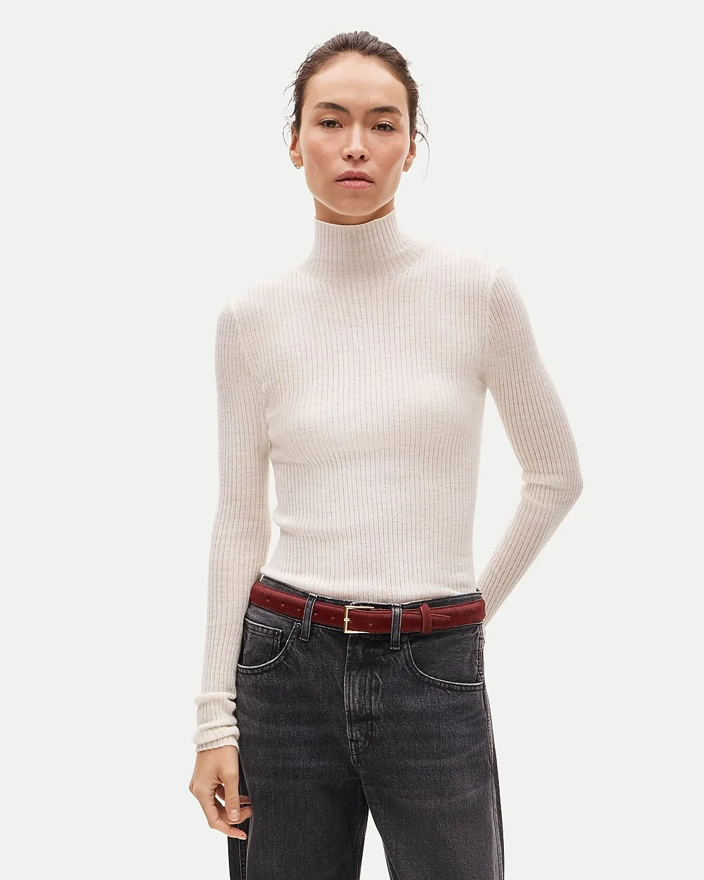Ribbed Merino Wool Turtleneck Sweater by J.Crew