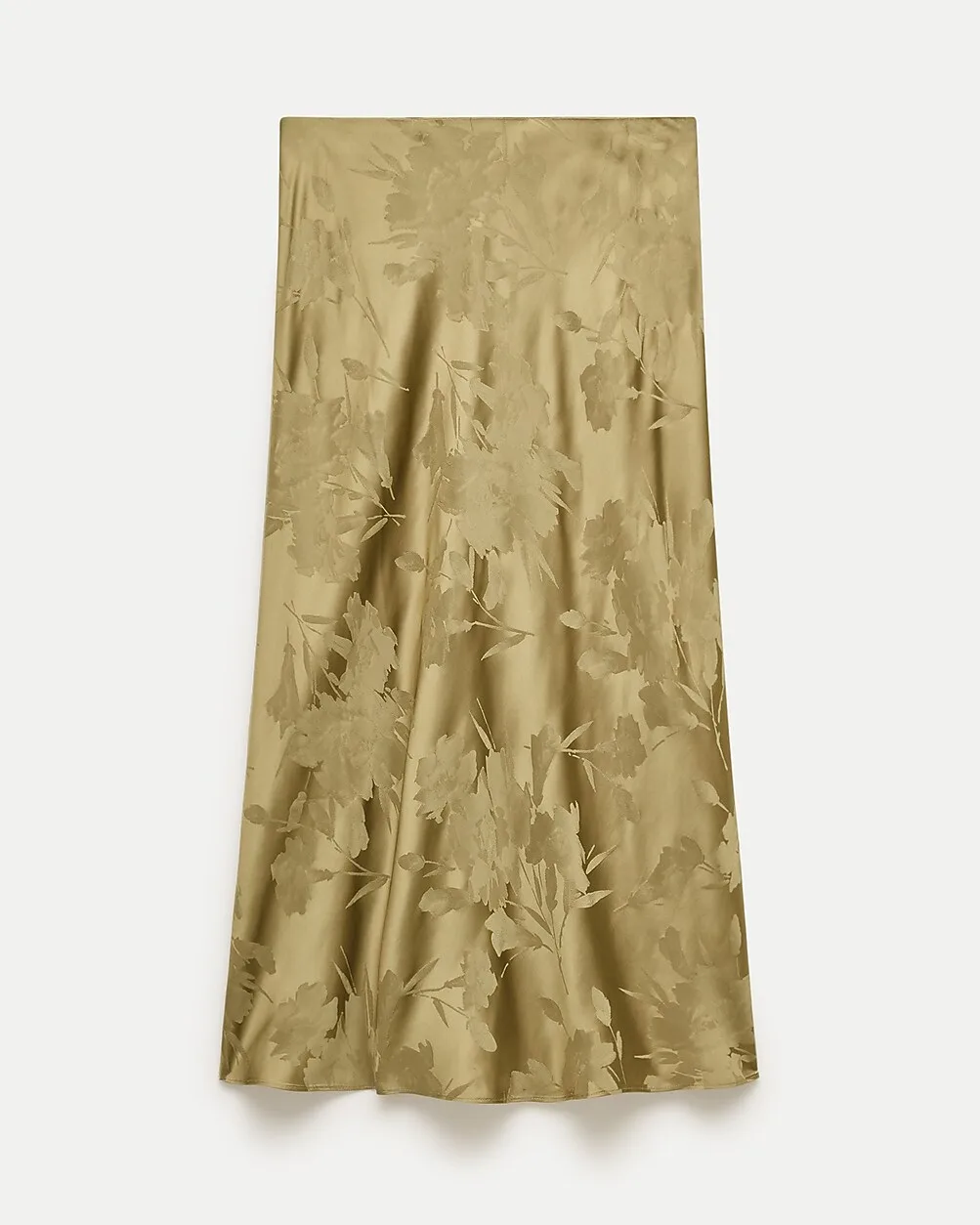 Gwyneth Lace Column Slip Skirt in Double-Faced Satin Jacquard by J.Crew