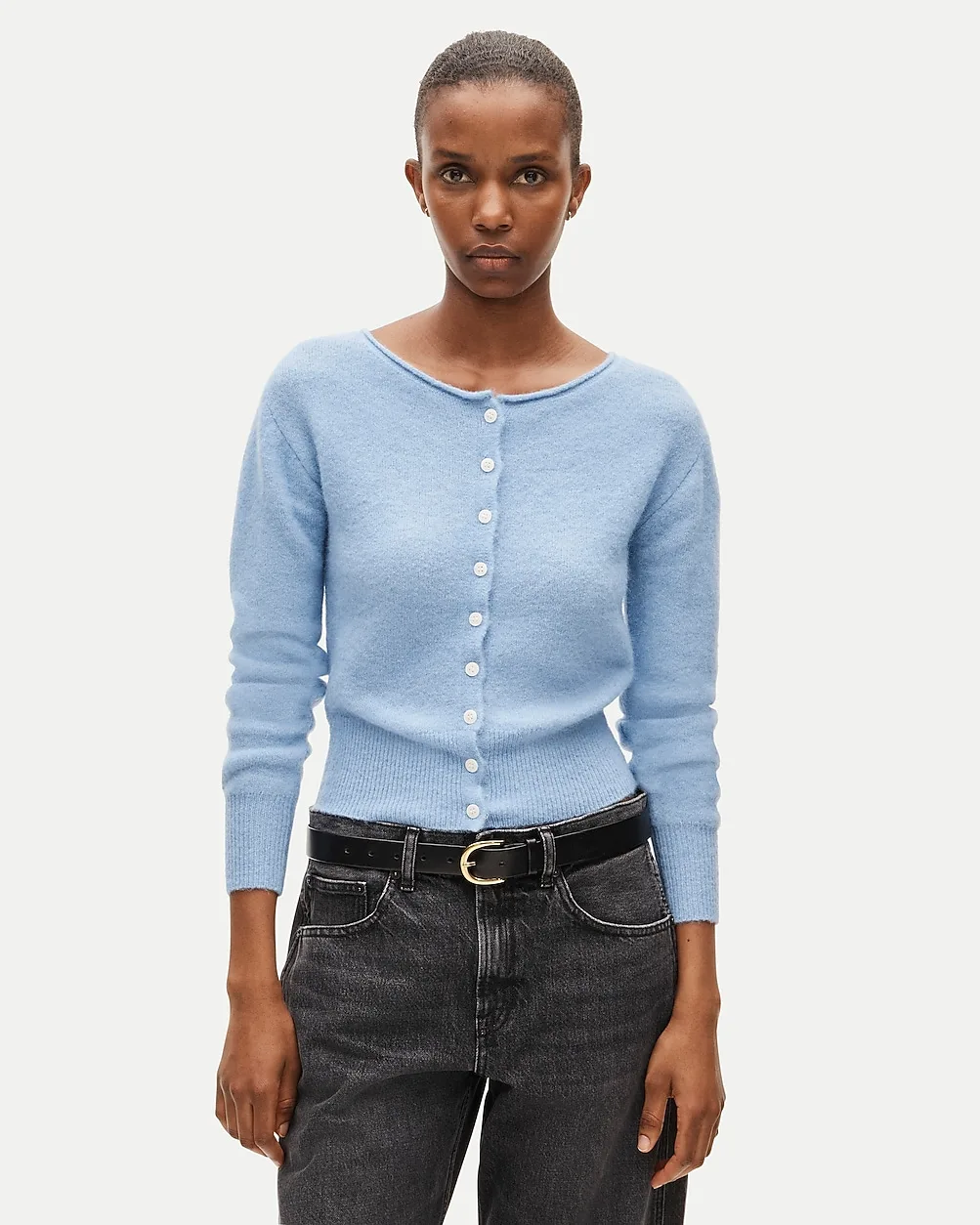 Boatneck Cardigan in Alpaca Blend by J.Crew