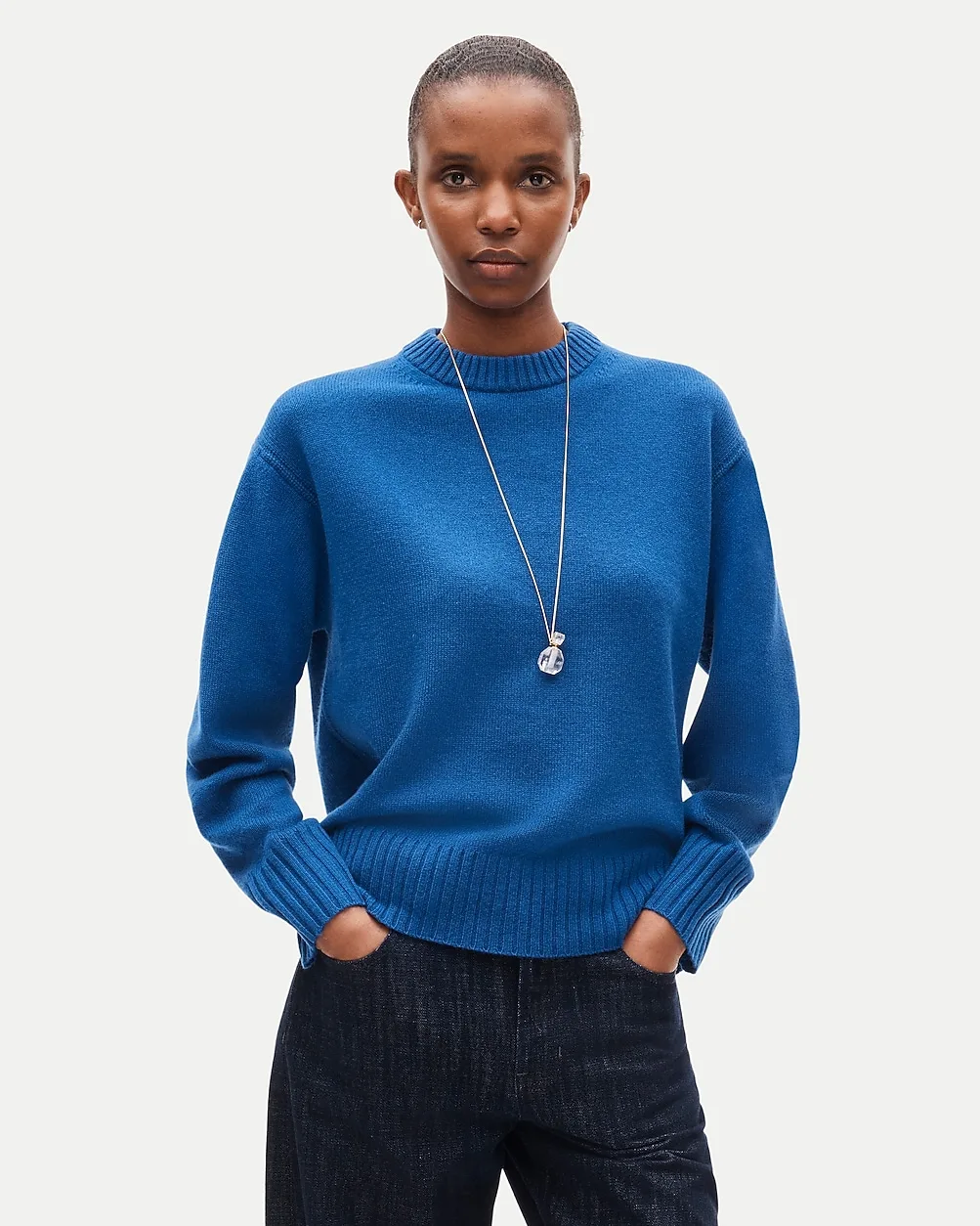Oversized Cashmere Crewneck Sweater by J.Crew