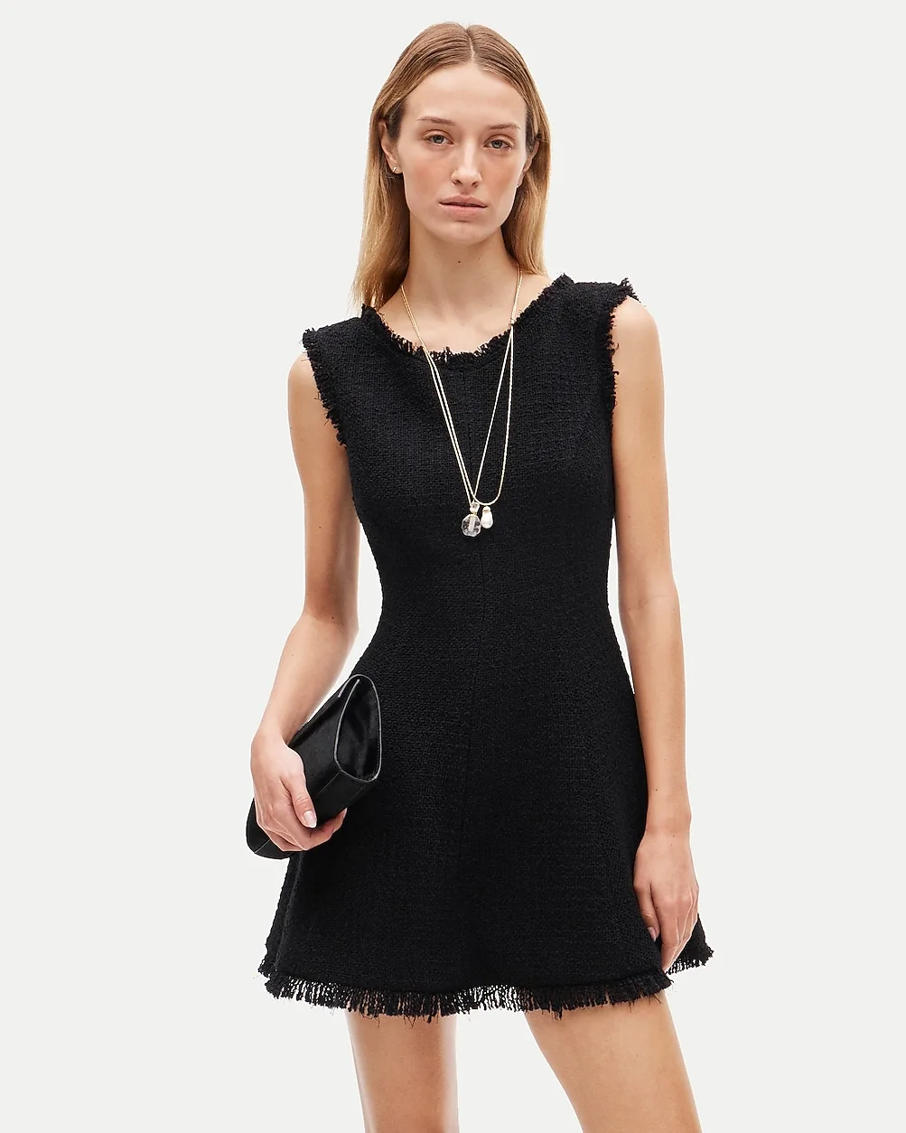Mini Dress in Fringe Tweed by J.Crew