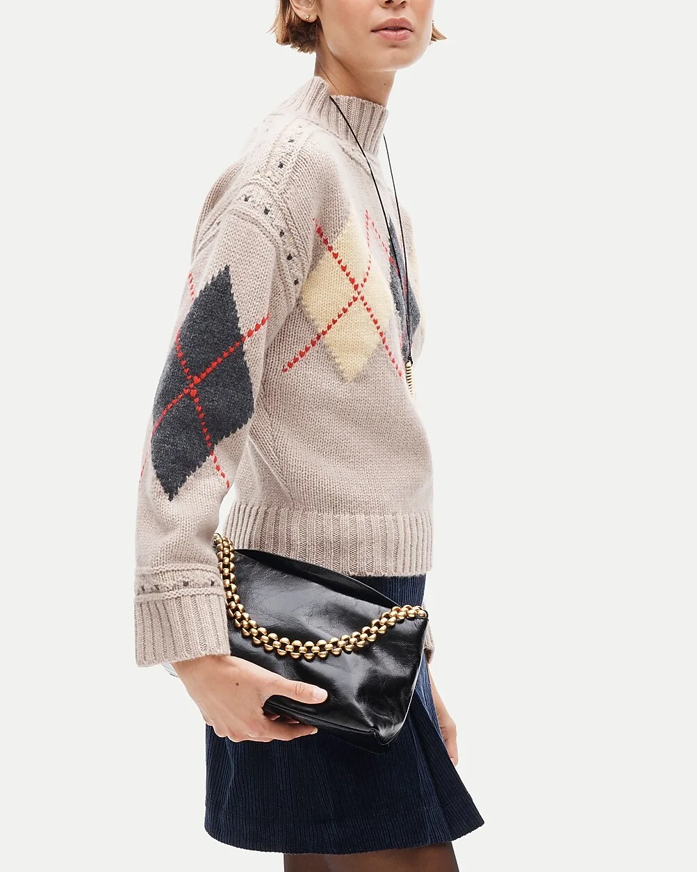 Berkeley Small Shoulder Bag in Leather with Chain Strap by J.Crew
