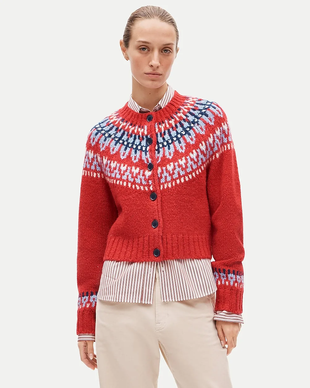 Fair Isle Cardigan in Alpaca Blend by J.Crew