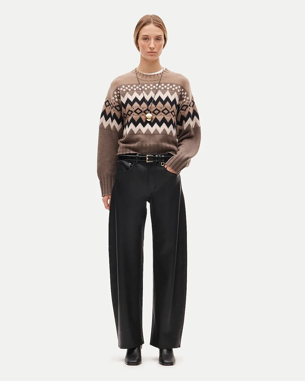 Zoe Barrel Pant in Faux Leather by J.Crew