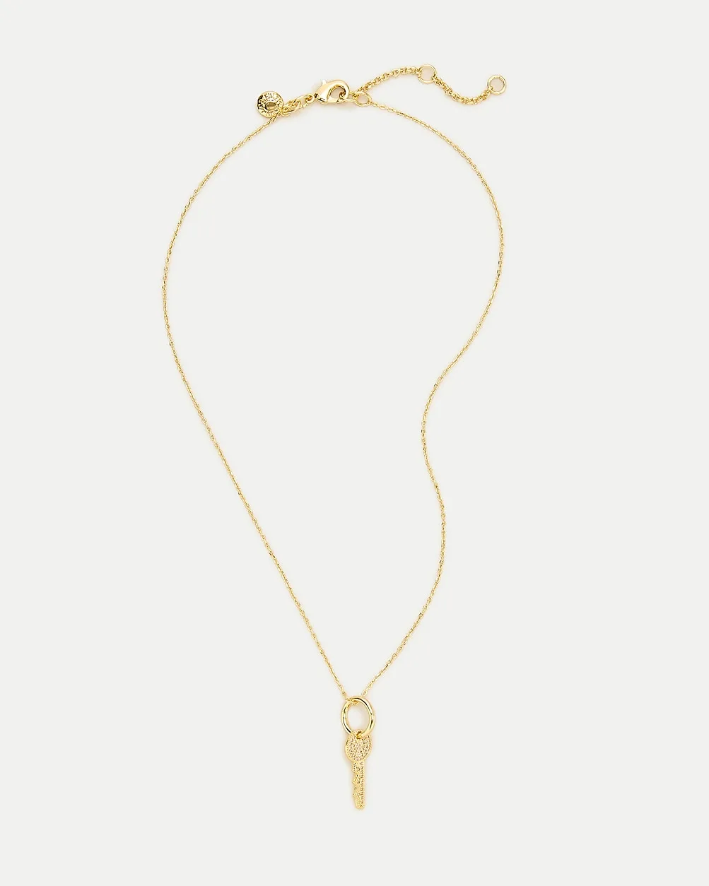 Pav Key Pendant Necklace by J.Crew