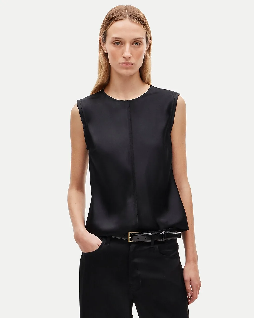 Shell Top in Double-Faced Satin
