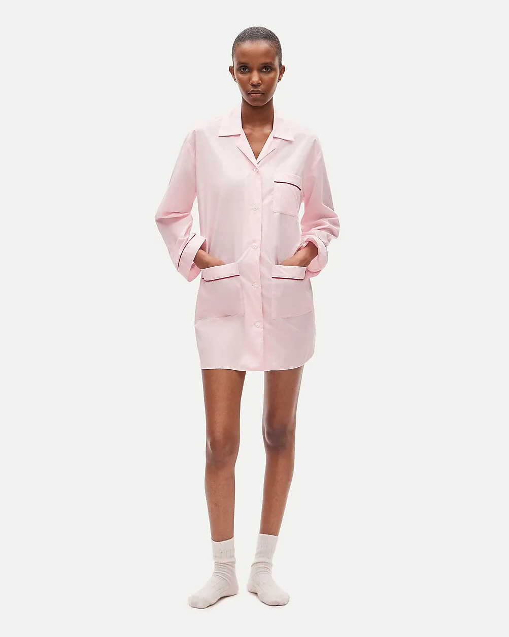Button-Up Sleep Shirt in Cotton Poplin by J.Crew