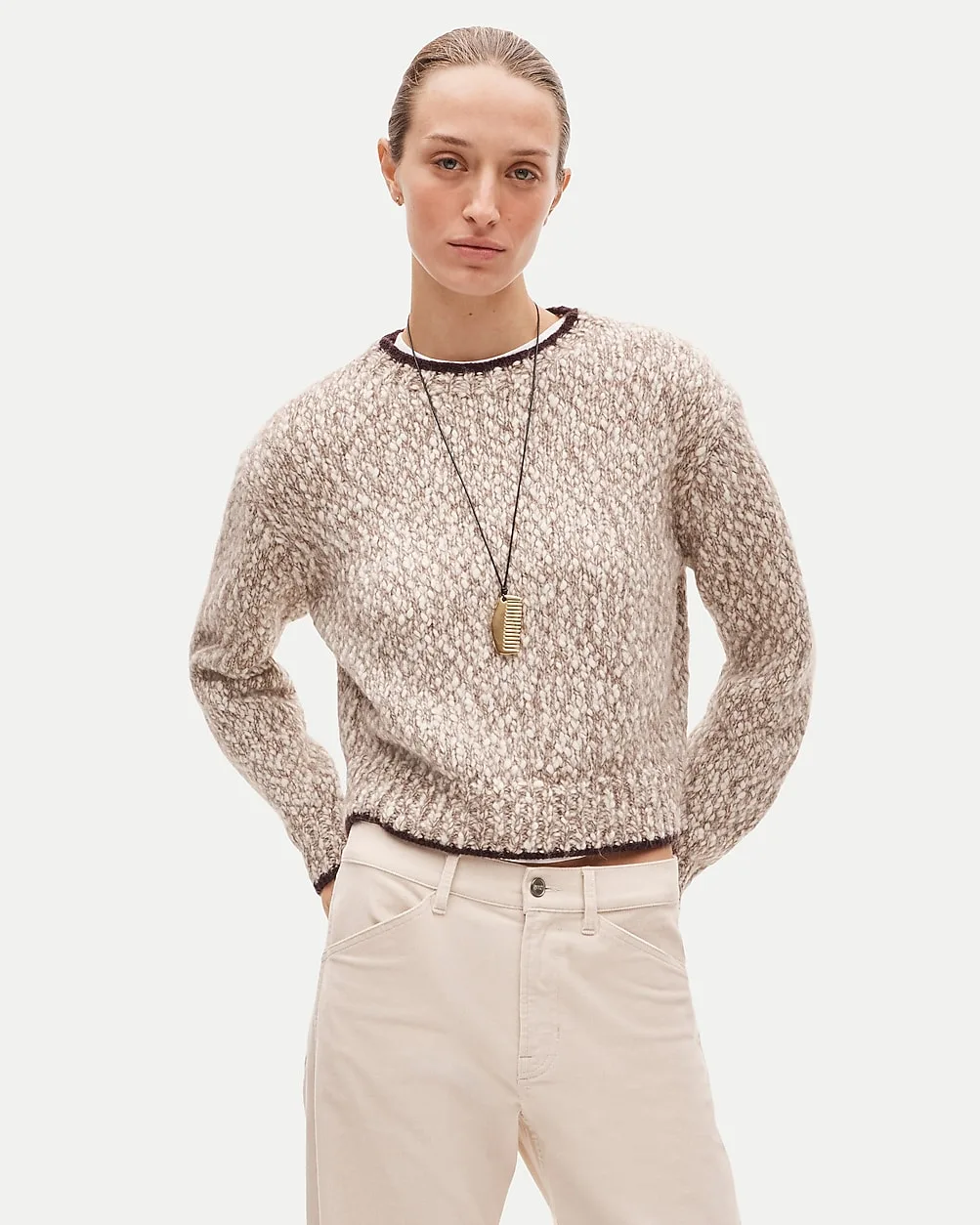 Crewneck Sweater in Italian Wool Blend by J.Crew