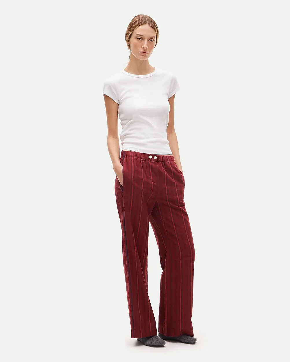 Classic Pajama Pant in Striped Flannel by J.Crew