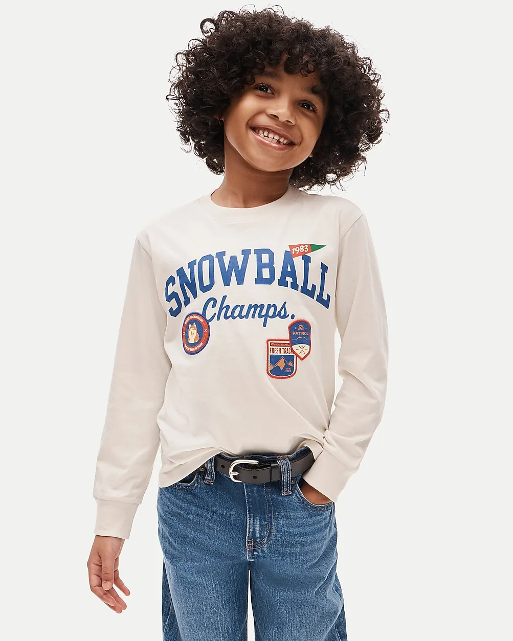 Long-Sleeve Snowball Day Graphic T-Shirt by J.Crew