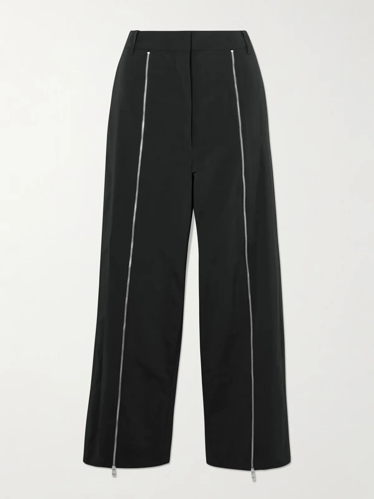 - Zip-detailed Shell Straight-leg Pants -